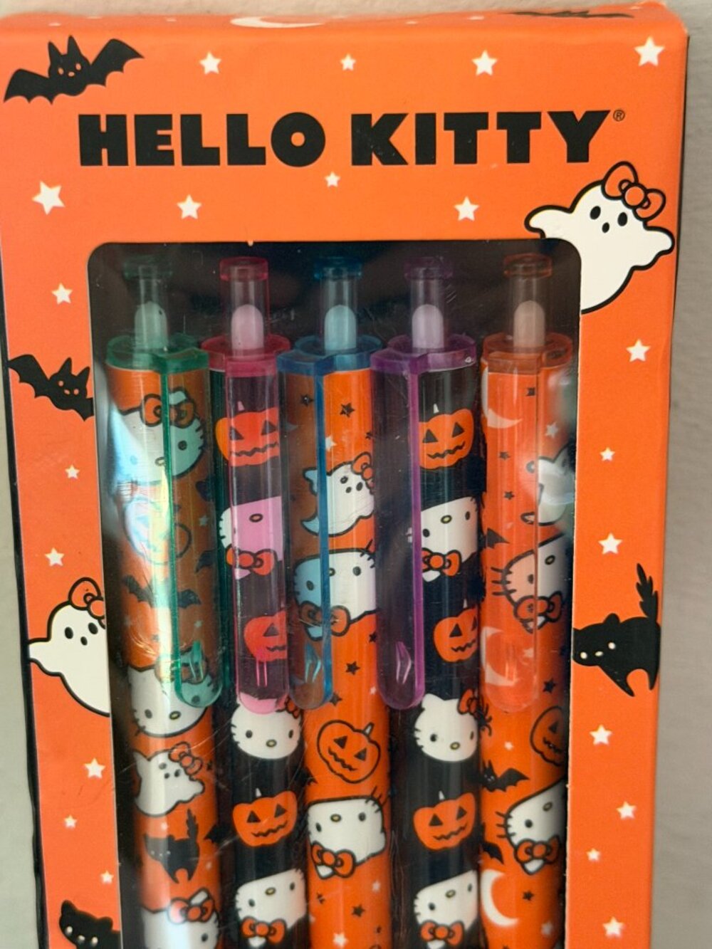 Hello Kitty Halloween Gel Pens Set of 5 Ghosts Pumpkins Journal